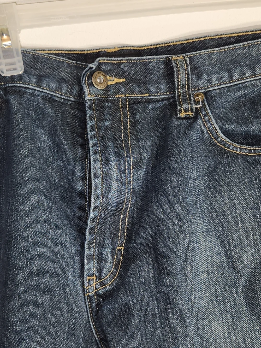 Men's Dark Blue Classic Straight Jeans Claiborne 36/30. Nice